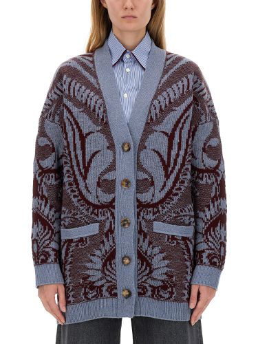 Etro jacquard wool cardigan - etro - Modalova