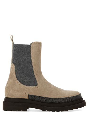 Suede chelsea boot - brunello cucinelli - Modalova