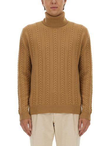 Wool and cashmere sweater - boss camel - Modalova