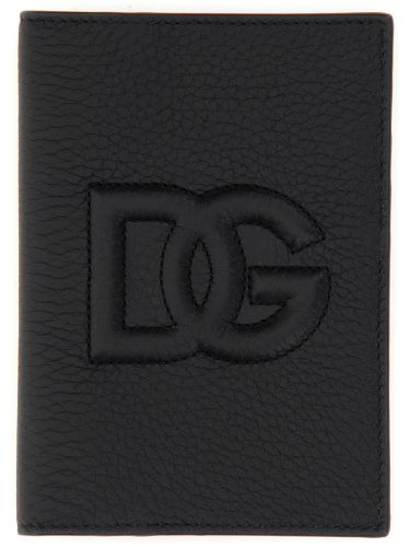 Leather passport holder - dolce & gabbana - Modalova