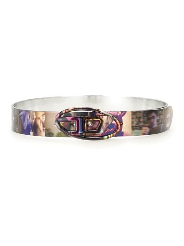 Diesel belt with "livestream" print - diesel - Modalova