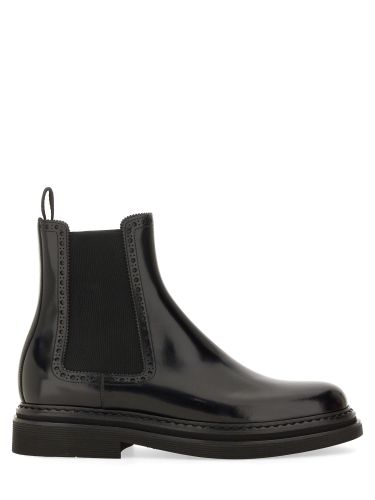 Brushed leather boot - dolce & gabbana - Modalova