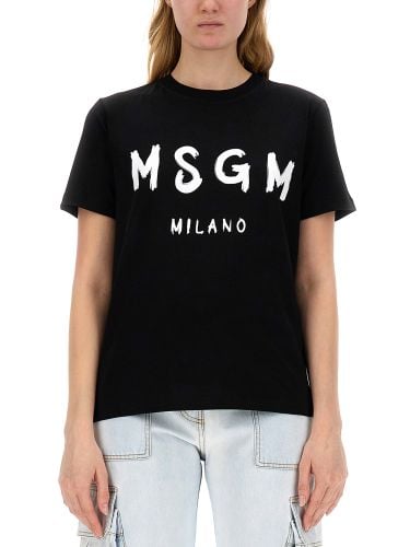 Msgm t-shirt with logo - msgm - Modalova