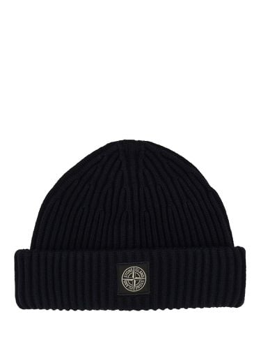 Stone island beanie hat with logo - stone island - Modalova