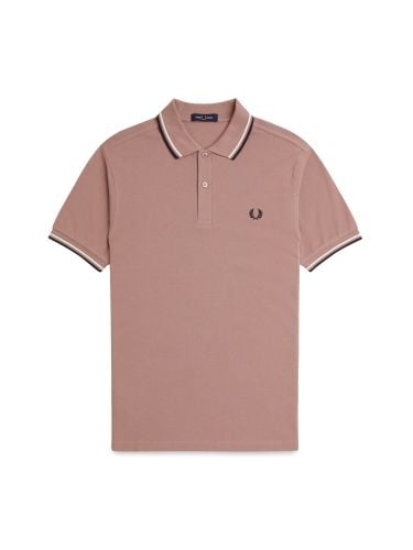 Cotton pique polo shirt with double stripe - fred perry - Modalova