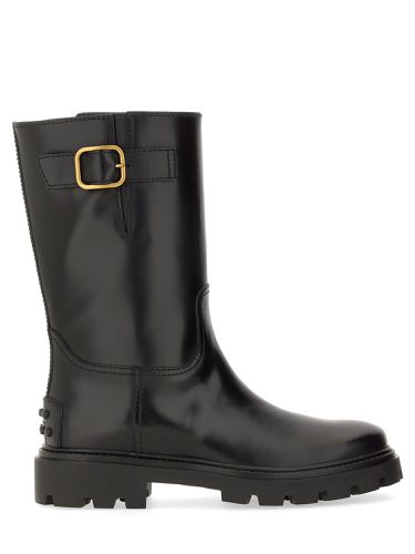 Tod's leather biker boot - tod's - Modalova