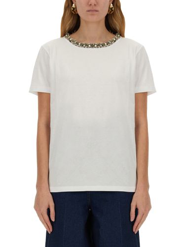 T-shirt with embroidered collar - nina ricci - Modalova