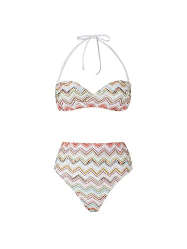 Zig zag lamé bikini swimsuit - missoni - Modalova