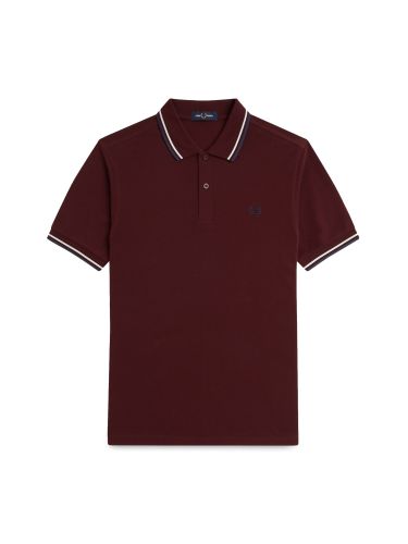 Cotton pique polo shirt with double stripe - fred perry - Modalova