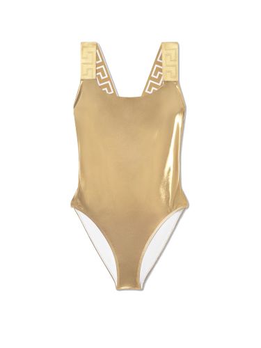 One piece swimsuit with greek border - versace - Modalova