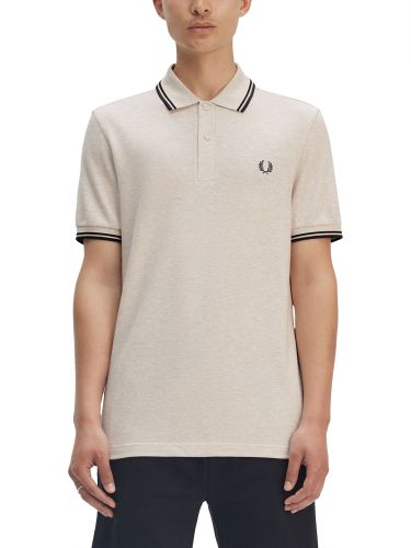 Cotton pique polo shirt with double stripe - fred perry - Modalova