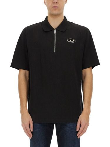 Polo shirt with metal oval d logo - diesel - Modalova