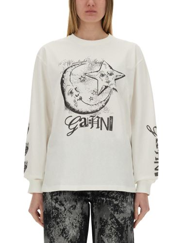 Ganni long sleeve "future" t-shirt - ganni - Modalova