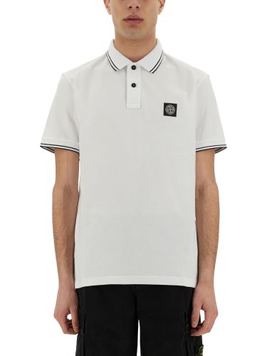 Stone island polo with logo patch - stone island - Modalova