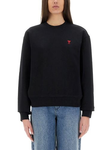 Ami paris sweatshirt with logo - ami paris - Modalova