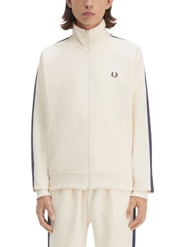 Track jacket with contrasting webbing - fred perry - Modalova