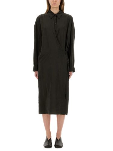 Straight collar twisted" dress - lemaire - Modalova