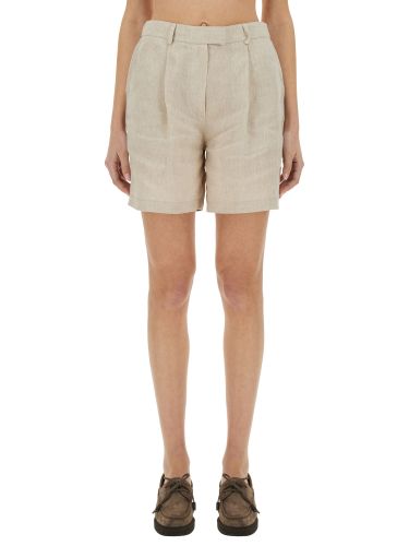 Linen baggy shorts - brunello cucinelli - Modalova