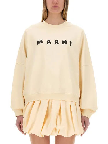 Marni cotton sweatshirt with print - marni - Modalova
