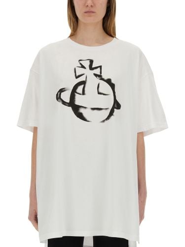 Stencil orb" oversized t-shirt - vivienne westwood - Modalova