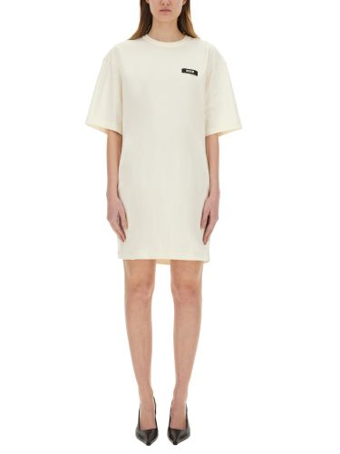 Msgm short dress with logo - msgm - Modalova