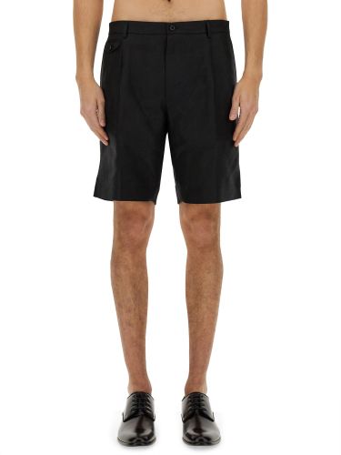 Linen bermuda shorts - dolce & gabbana - Modalova