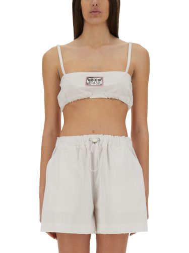 Moschino jeans cotton bandeau top - moschino jeans - Modalova