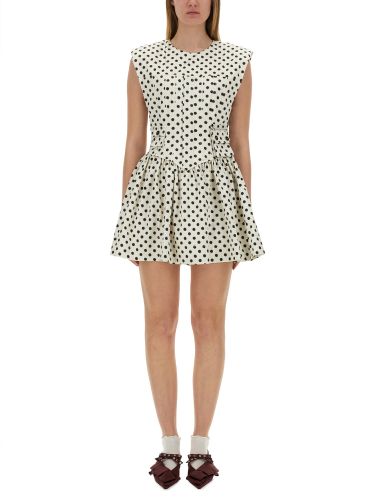 Mini dress with corset "polka-dot" - ganni - Modalova