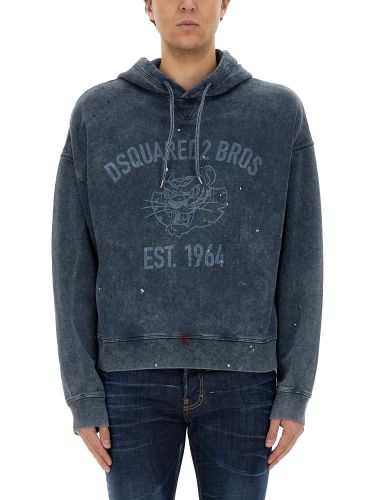 Dsquared sweatshirt with logo print - dsquared - Modalova
