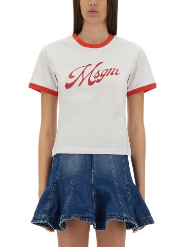 Msgm t-shirt with logo - msgm - Modalova
