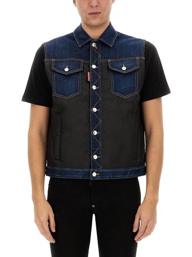 Dsquared2 denim puffer vest - dsquared2 - Modalova