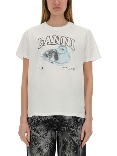 Ganni "duckie" t-shirt - ganni - Modalova