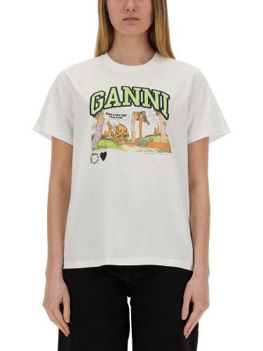 Ganni "poppy" t-shirt - ganni - Modalova