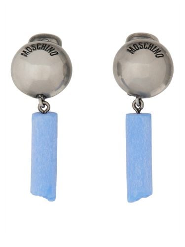 Moschino logo earrings - moschino - Modalova