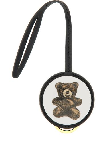 Moschino leather keychain - moschino - Modalova