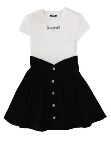Balmain abito in tessuto - balmain - Modalova