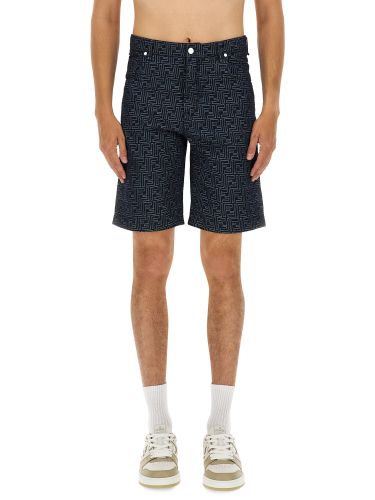 Fendi ff jacquard denim shorts - fendi - Modalova