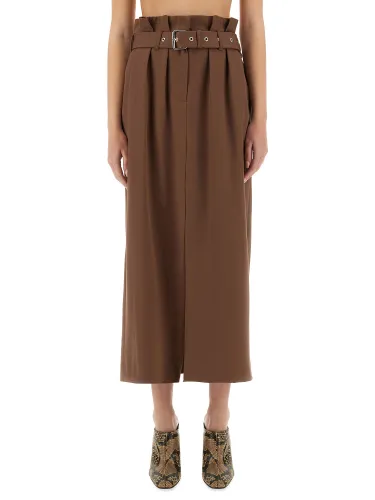Wool skirt with belt - dries van noten - Modalova