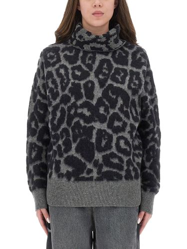 Wool and alpaca "leopard" sweater - stella mccartney - Modalova