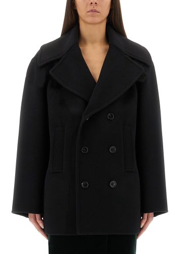 Double-breasted wool caban - saint laurent - Modalova
