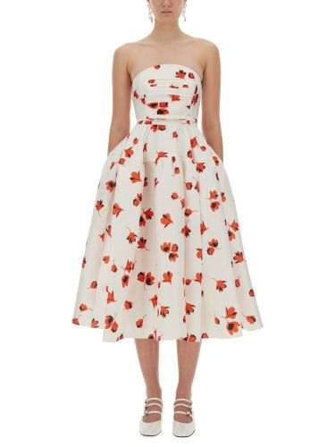 Midi dress with floral print - self-portrait - Modalova