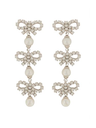 Self-portrait micro bow earrings - self-portrait - Modalova