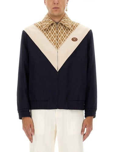 Wool bomber jacket with print toute la v - valentino - Modalova