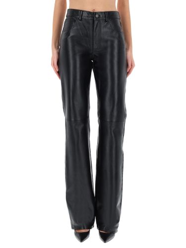 Star denim & leather" pants - haikure - Modalova