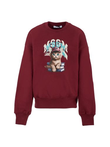 Msgm jersey with logo - msgm - Modalova