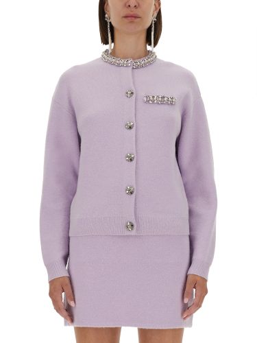 Knitted cardigan with crystals - self-portrait - Modalova