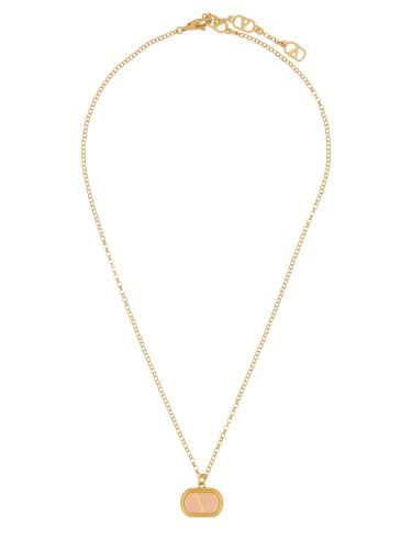 Brass and enamel "ovalette" necklace - valentino garavani - Modalova