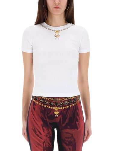 Marine serre cotton t-shirt - marine serre - Modalova