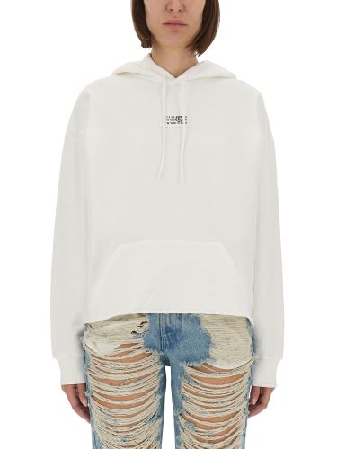 Sweatshirt with logo - mm6 maison margiela - Modalova