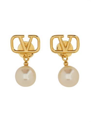 Vlogo signature" earrings with swarovski pearls - valentino garavani - Modalova